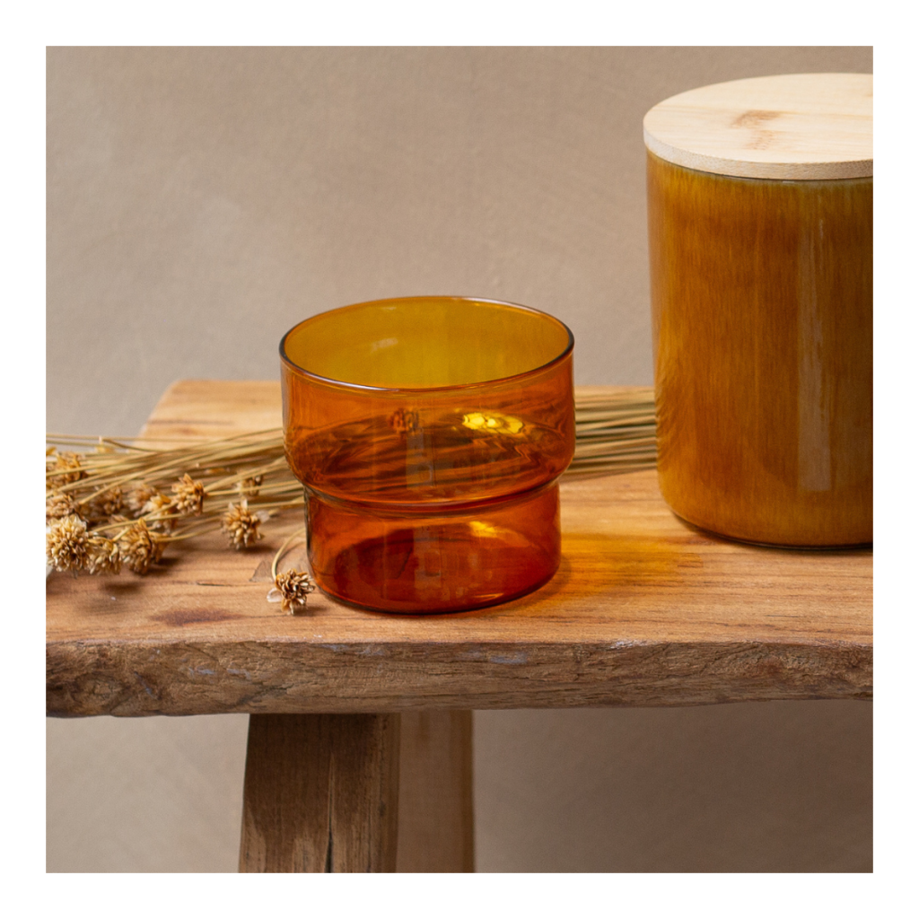 Lot de 4 verres, AMBRE