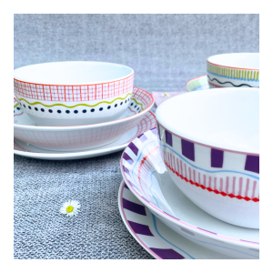 Lot de 6 assiettes creuses, RELAX SUNSET