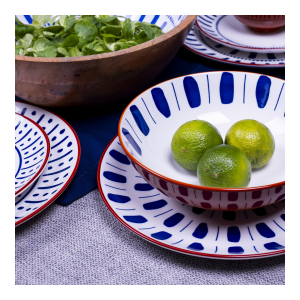 Lot de 6 assiettes creuses, SANTORIN