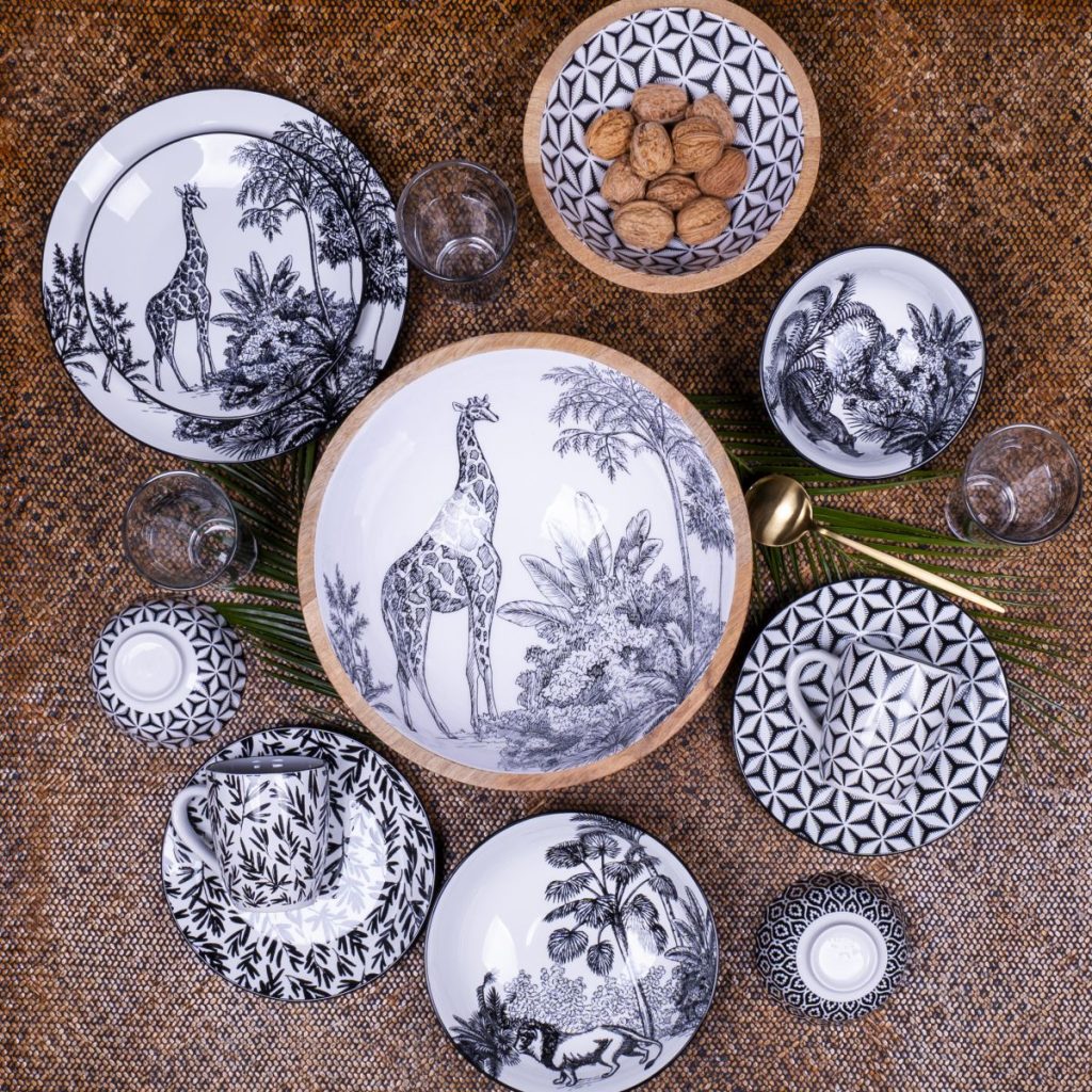 Lot de 6 assiettes creuses, SAVANA