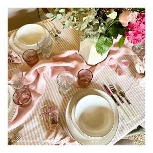 Lot de 6 grandes assiettes, COTON