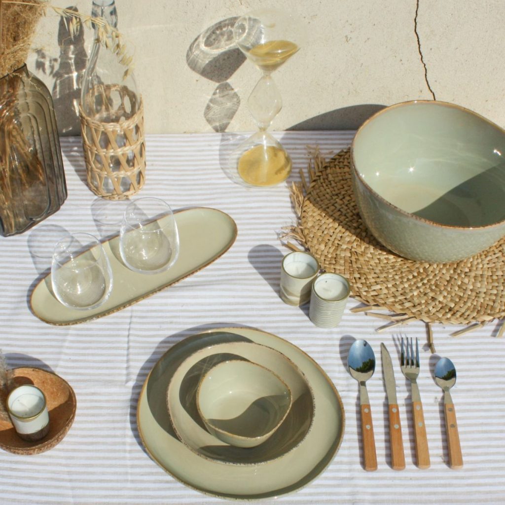 Lot de 6 grandes assiettes, DUNE