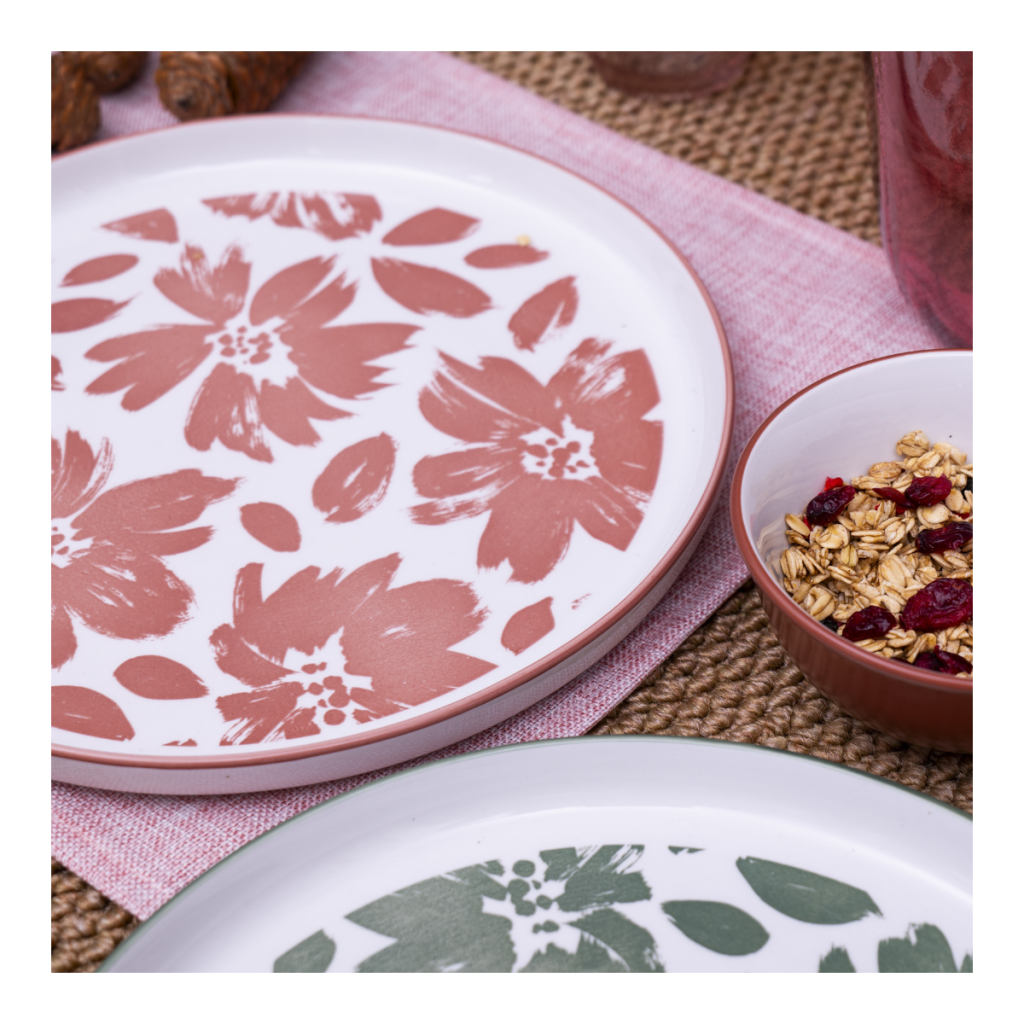 Lot de 6 grandes assiettes, HANAE