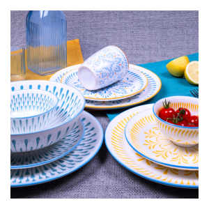 Lot de 6 grandes assiettes, KYOTO