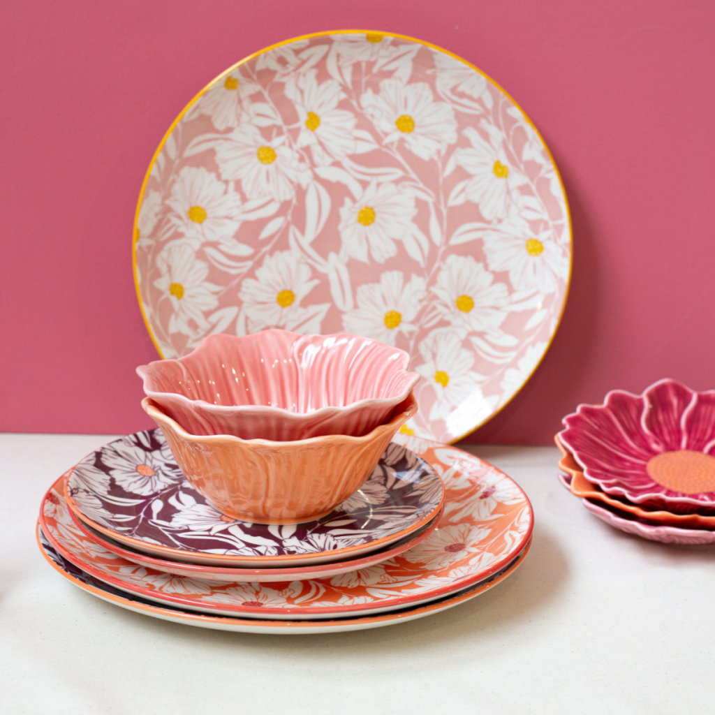 Lot de 6 grandes assiettes, OPHELIA